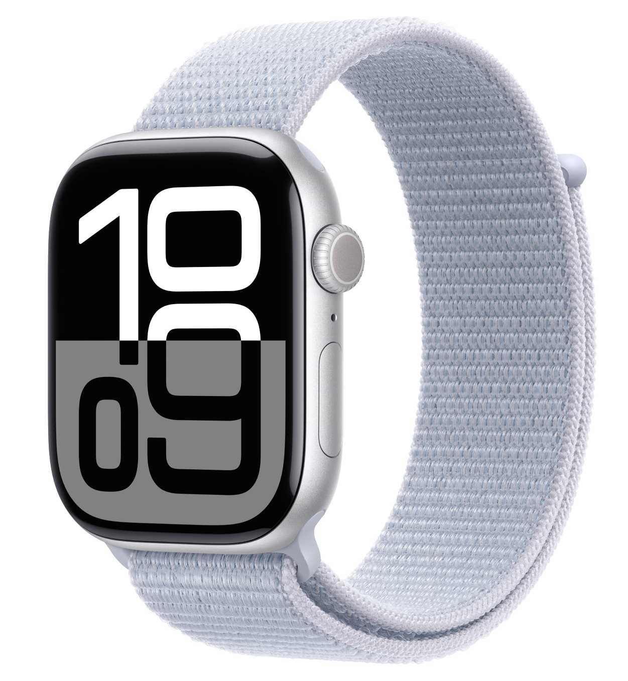 Смарт-часы Apple Watch Series 10 GPS + eSIM 46mm Silver Aluminium Case with Blue Cloud Sport Loop - Фото 1
