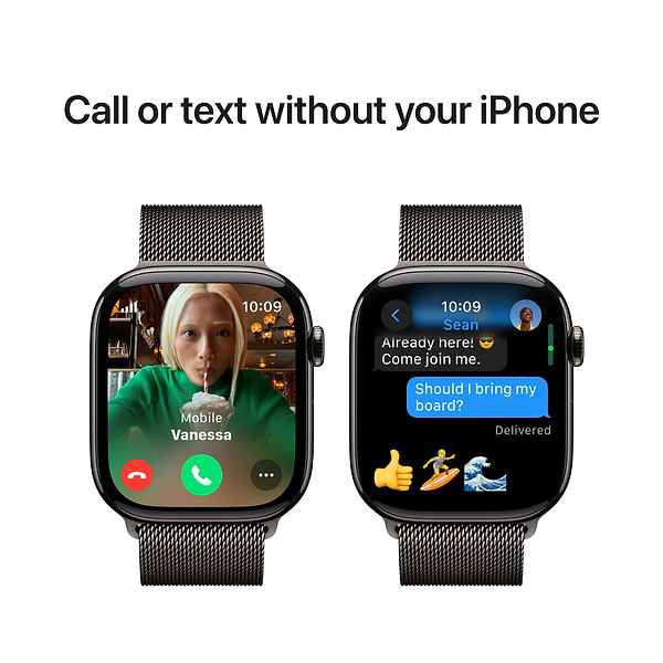 Фото - Смарт-годинник Apple Watch Series 10 GPS + eSIM 46mm Slate Titanium Case with Slate Milanese Loop - M/L