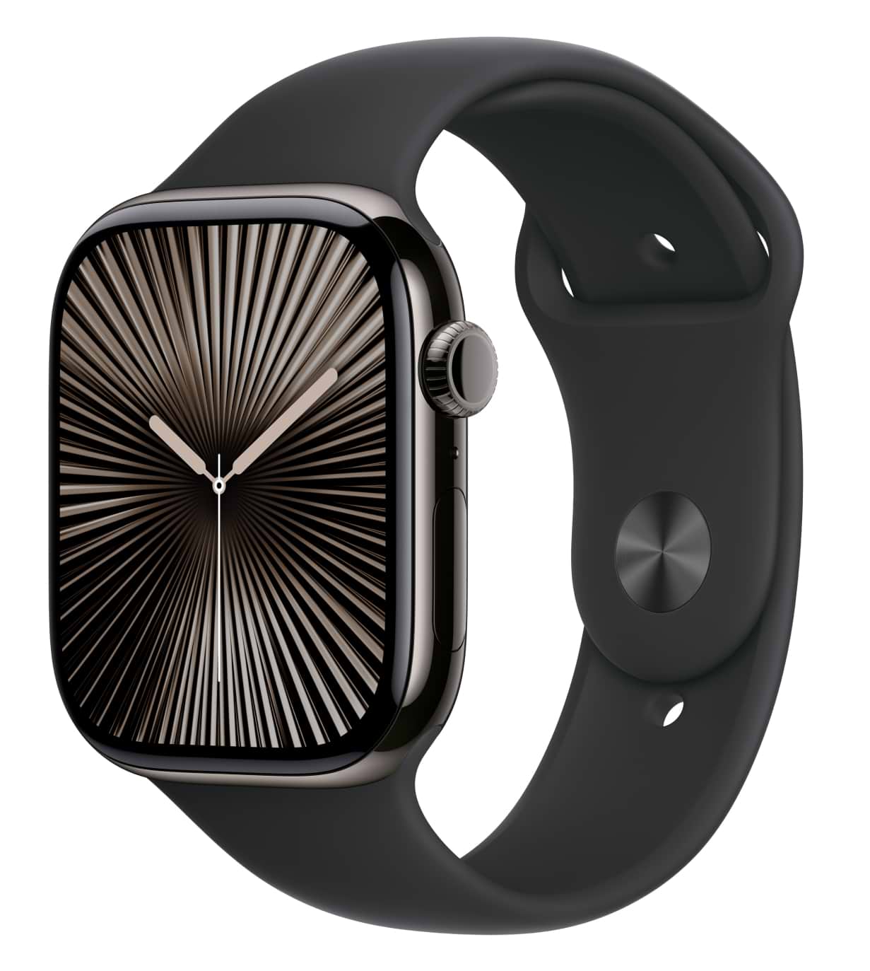 Смарт-часы Apple Watch Series 10 GPS + eSIM 46mm Slate Titanium Case with Black Sport Band - S/M - Фото 1