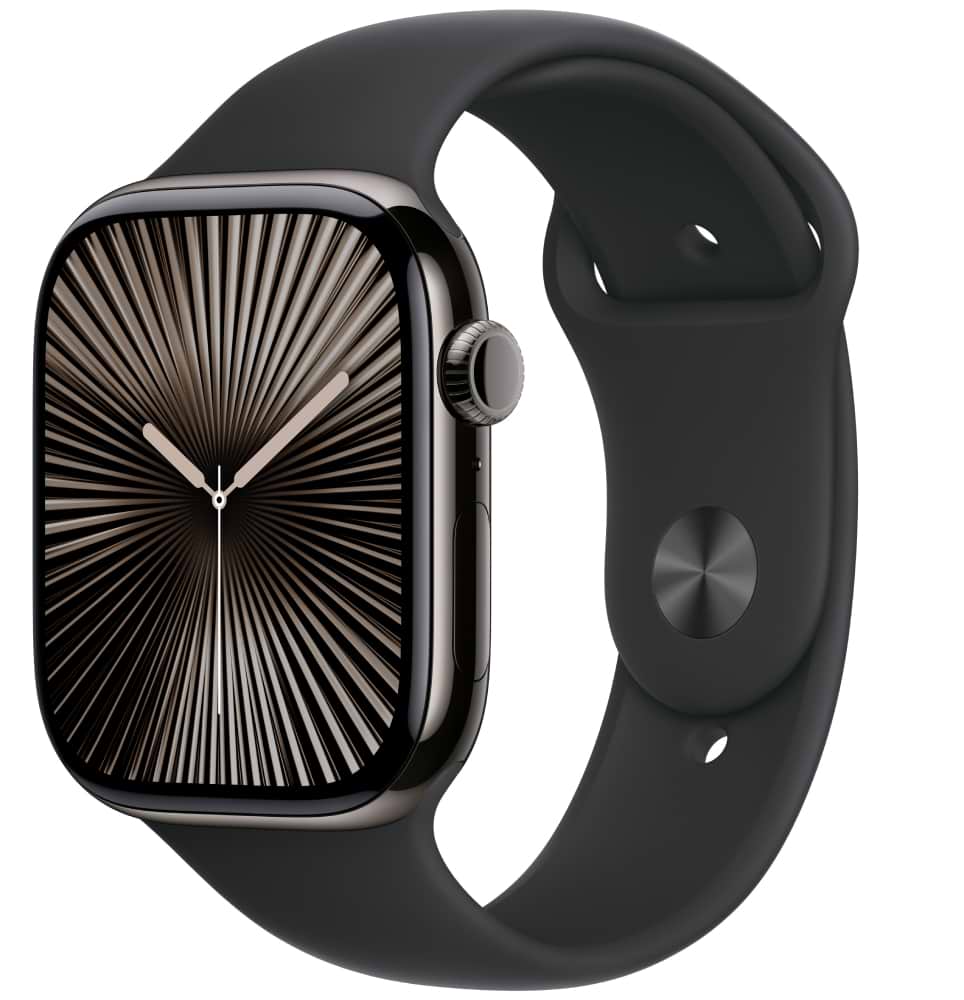 Смарт-часы Apple Watch Series 10 GPS + eSIM 46mm Slate Titanium Case with Black Sport Band - M/L - Фото 1