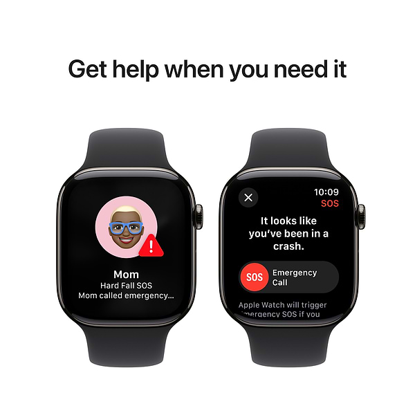 Фото - Смарт-часы Apple Watch Series 10 GPS + eSIM 46mm Slate Titanium Case with Black Sport Band - S/M