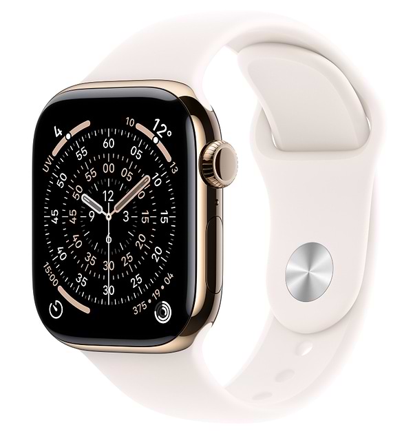 Фото - Смарт-годинник Apple Watch Series 11 GPS + eSIM 42mm Gold Titanium Case with Light Blush Sport Band - S/M Фото - Смарт-годинник Apple Watch Series 11 GPS + eSIM 42mm Gold Titanium Case with Light Blush Sport Band - S/M