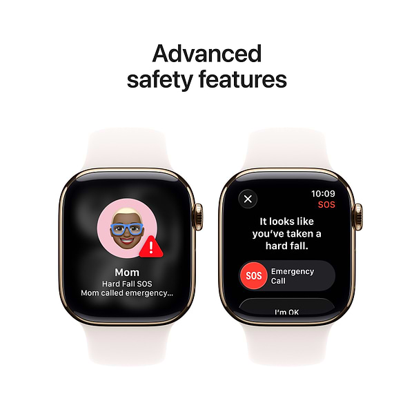 Фото - Смарт-годинник Apple Watch Series 11 GPS + eSIM 46mm Gold Titanium Case with Light Blush Sport Band - S/M