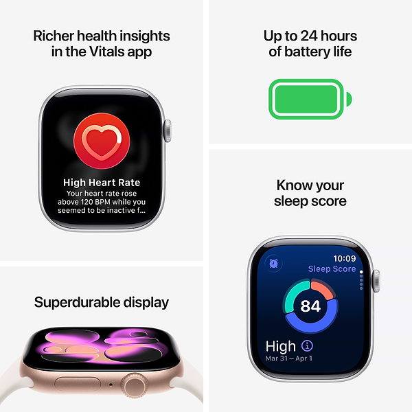 Фото - Смарт-годинник Apple Watch Series 11 GPS + eSIM 46mm Gold Titanium Case with Gold Milanese Loop - S/M