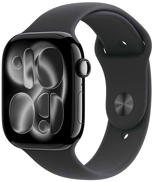 Фото - Смарт-часы Apple Watch Series 11 GPS + eSIM 46mm Jet Black Aluminium Case with Black Sport Band - M/L