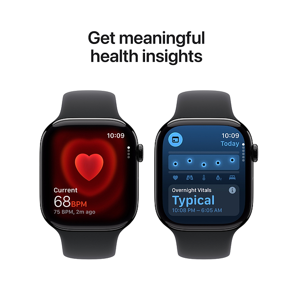 Фото - Смарт-годинник Apple Watch Series 11 GPS + eSIM 46mm Slate Titanium Case with Black Sport Band - M/L