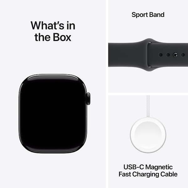 Фото - Смарт-годинник Apple Watch Series 11 GPS + eSIM 46mm Slate Titanium Case with Black Sport Band - M/L