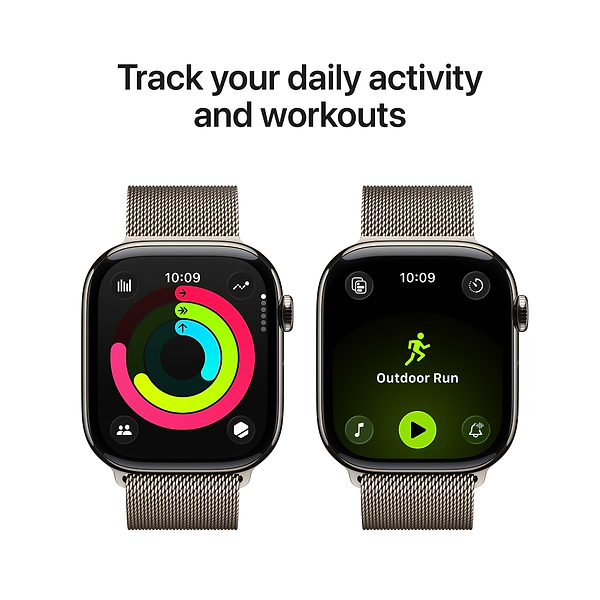 Фото - Смарт-часы Apple Watch Series 11 GPS + eSIM 46mm Natural Titanium Case with Natural Milanese Loop - M/L