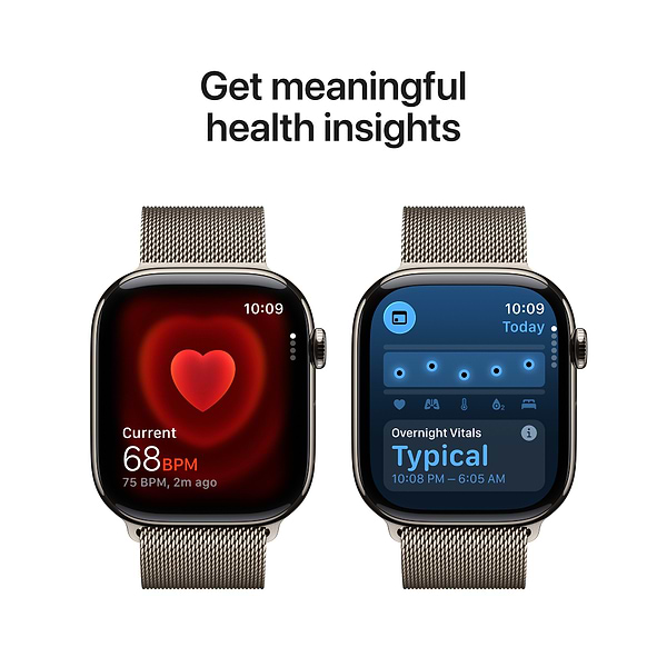 Фото - Смарт-годинник Apple Watch Series 11 GPS + eSIM 46mm Natural Titanium Case with Natural Milanese Loop - S/M