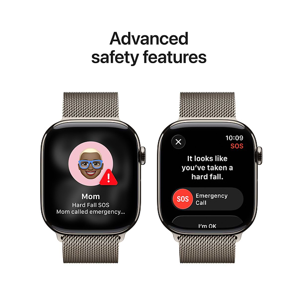 Фото - Смарт-годинник Apple Watch Series 11 GPS + eSIM 46mm Natural Titanium Case with Natural Milanese Loop - S/M