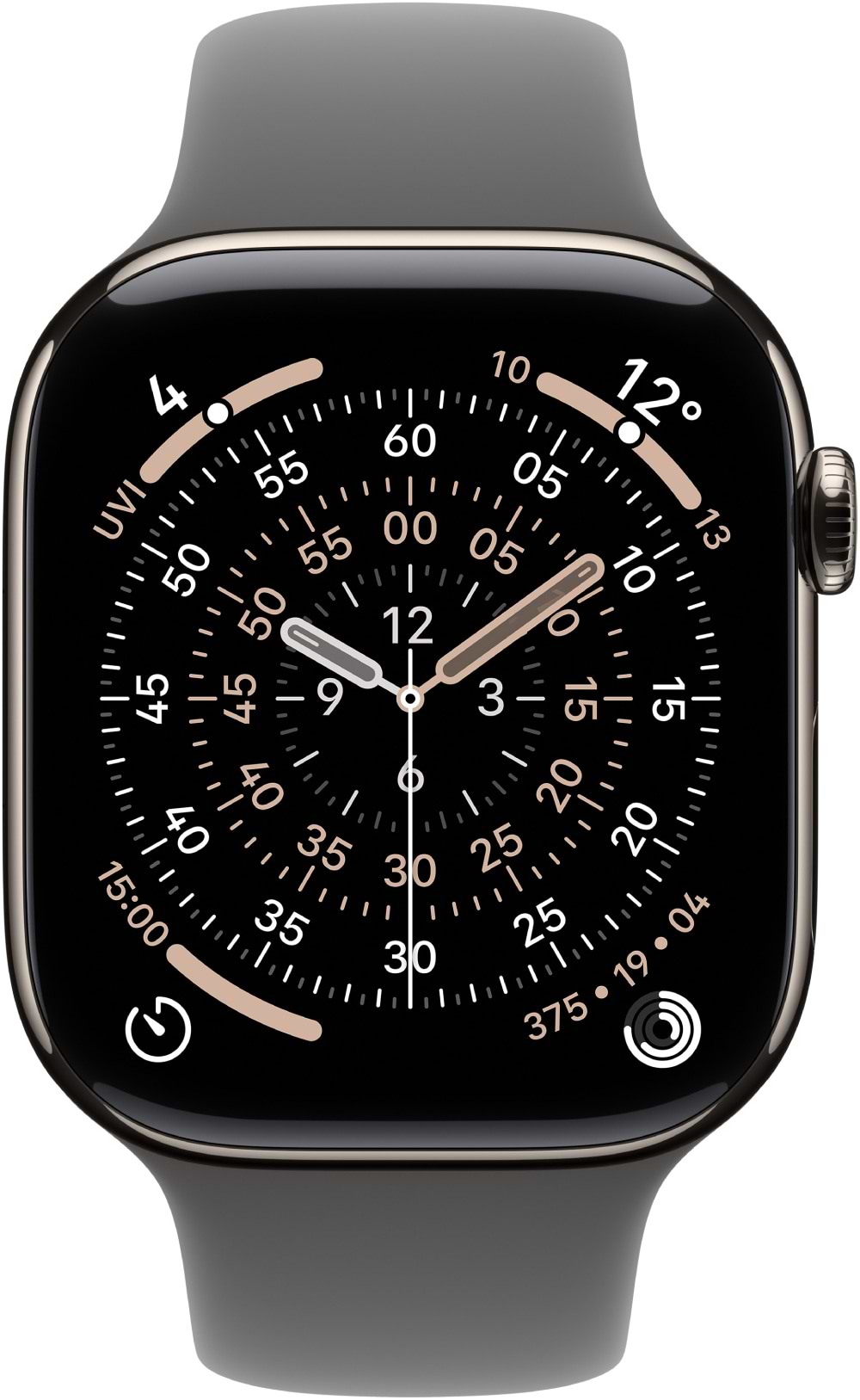 Фото - Смарт-годинник Apple Watch Series 11 GPS + eSIM 46mm Natural Titanium Case with Stone Grey Sport Band - S/M