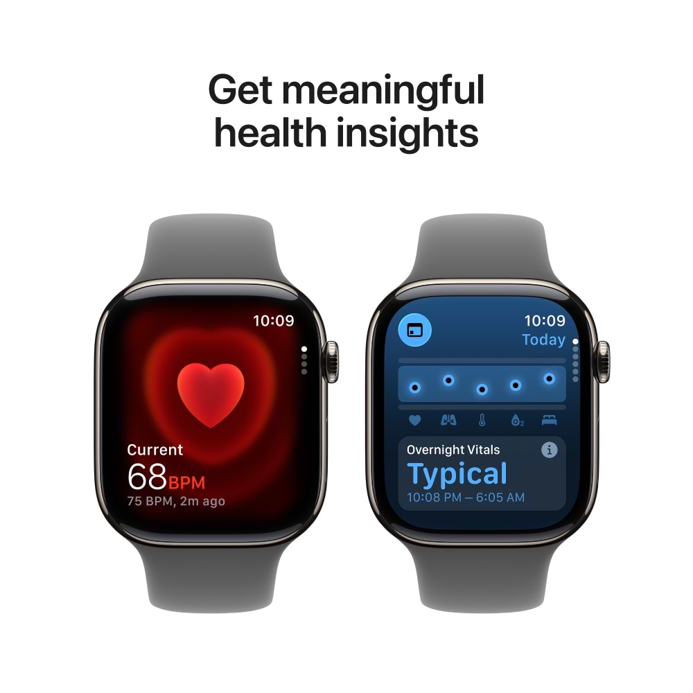 Фото - Смарт-годинник Apple Watch Series 11 GPS + eSIM 46mm Natural Titanium Case with Stone Grey Sport Band - S/M