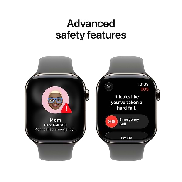 Фото - Смарт-годинник Apple Watch Series 11 GPS + eSIM 46mm Natural Titanium Case with Stone Grey Sport Band - S/M