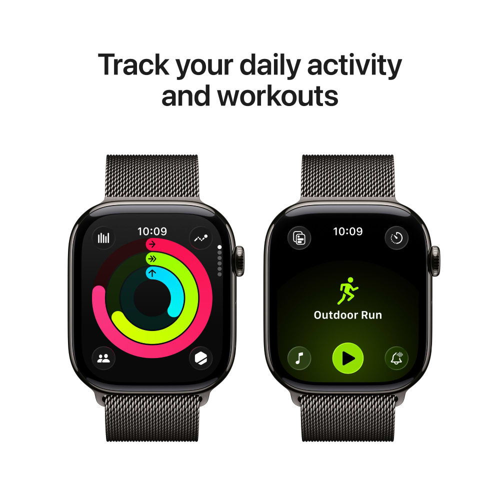 Фото - Смарт-годинник Apple Watch Series 11 GPS + eSIM 46mm Slate Titanium Case with Slate Milanese Loop - M/L