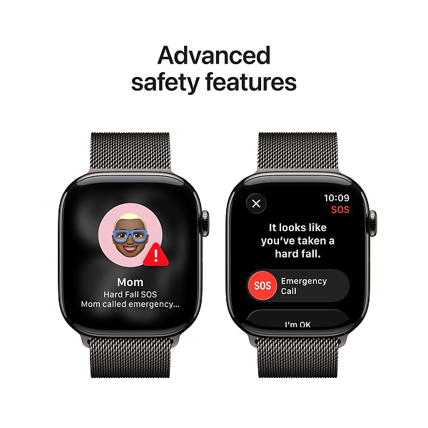 Фото - Смарт-годинник Apple Watch Series 11 GPS + eSIM 46mm Slate Titanium Case with Slate Milanese Loop - M/L