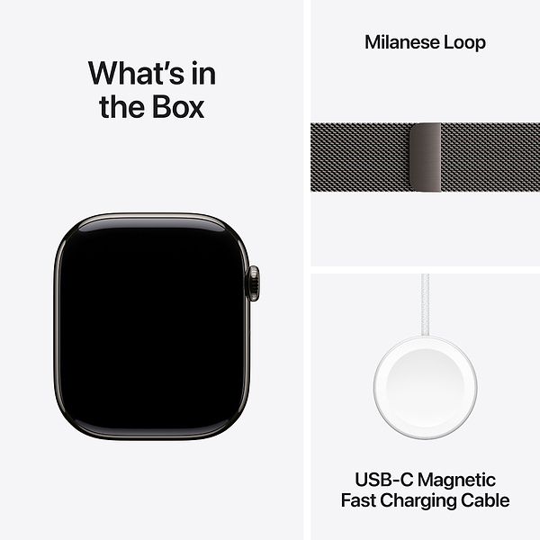 Фото - Смарт-годинник Apple Watch Series 11 GPS + eSIM 46mm Slate Titanium Case with Slate Milanese Loop - M/L
