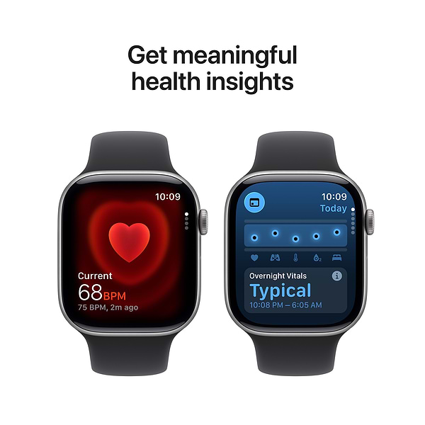 Фото - Смарт-годинник Apple Watch Series 11 GPS 46mm Space Grey Aluminium Case with Black Sport Band - S/M