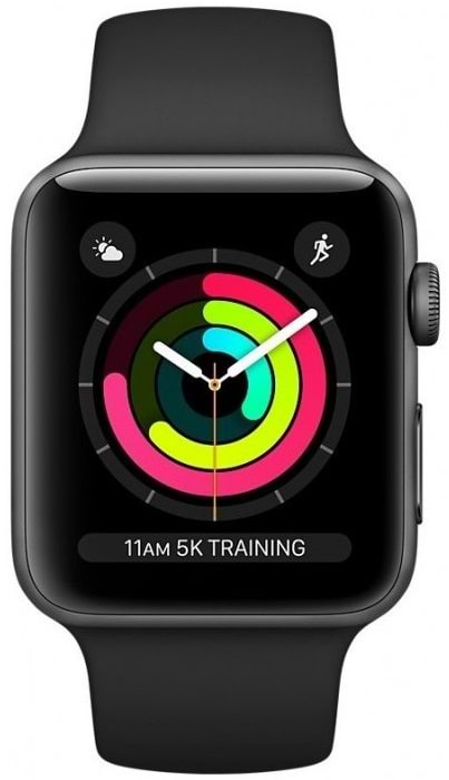 Фото - Смарт-часы Apple Watch Series 3 38mm Space Grey Aluminium Case with Black Sport Band