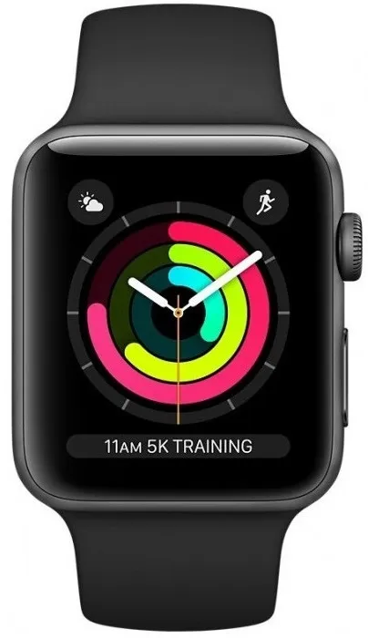 Фото - Смарт-годинник Apple Watch Series 3 42mm Space Grey Aluminium Case with Black Sport Band