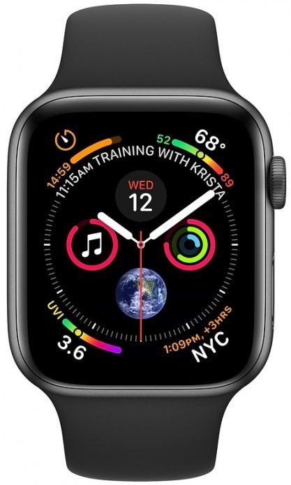 Фото - Смарт-годинник Apple Watch Series 4 GPS 40mm Space Grey Aluminium Case with Black Sport Band (MU662UA/A)