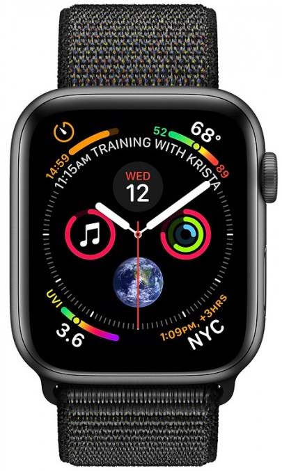 Фото - Смарт-часы Apple Watch Series 4 GPS 40mm Space Grey Aluminium Case with Black Sport Loop (MU672GK/A)