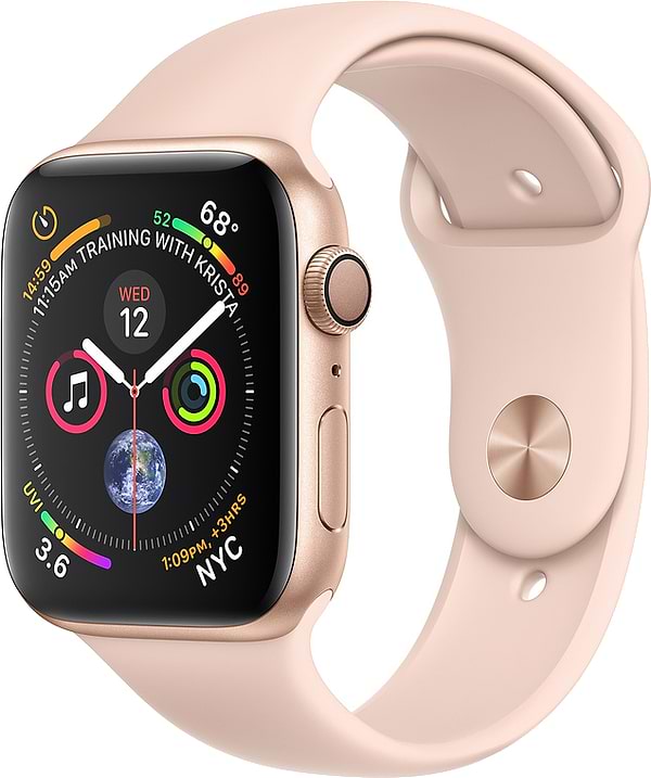 Фото - Смарт-часы Apple Watch Series 4 GPS 44mm Gold Aluminium Case with Pink Sand Sport Band (MU6F2UA/A)