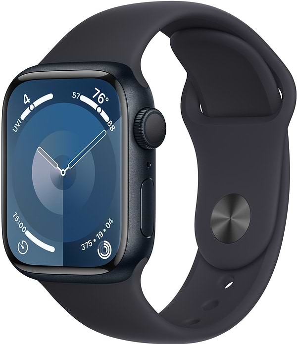 Фото - Смарт-годинник Apple Watch Series 9 GPS 41mm Midnight Aluminium Case with Midnight Sport Band - M/L
