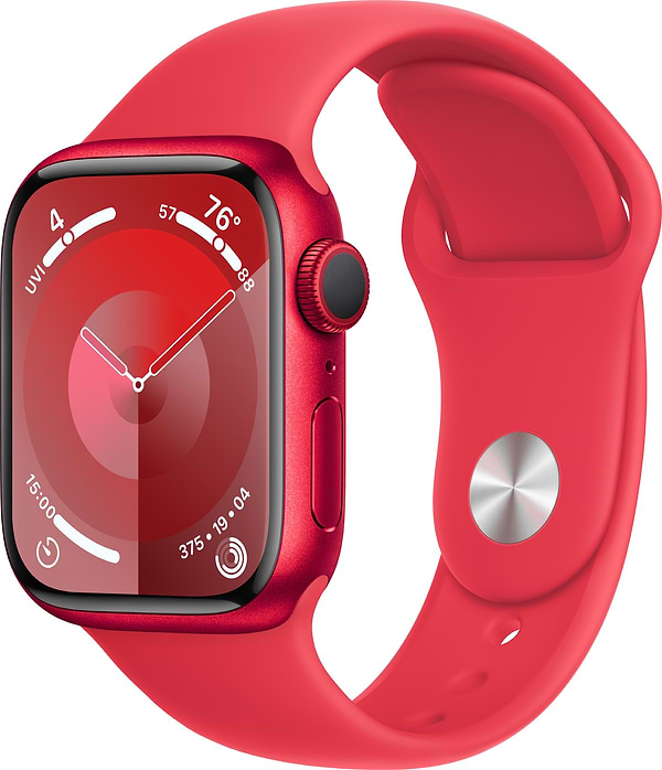 Фото - Смарт-годинник Apple Watch Series 9 GPS 41mm (PRODUCT)RED Aluminium Case with (PRODUCT)RED Sport Band - S/M
