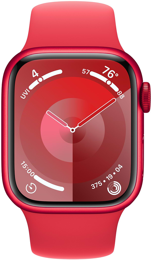 Фото - Смарт-годинник Apple Watch Series 9 GPS 41mm (PRODUCT)RED Aluminium Case with (PRODUCT)RED Sport Band - M/L