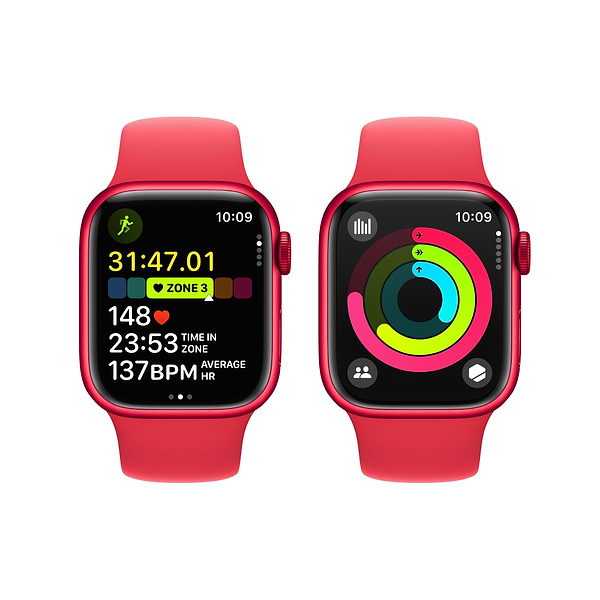Фото - Смарт-годинник Apple Watch Series 9 GPS 41mm (PRODUCT)RED Aluminium Case with (PRODUCT)RED Sport Band - S/M