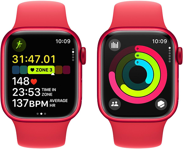 Фото - Смарт-годинник Apple Watch Series 9 GPS 41mm (PRODUCT)RED Aluminium Case with (PRODUCT)RED Sport Band - M/L