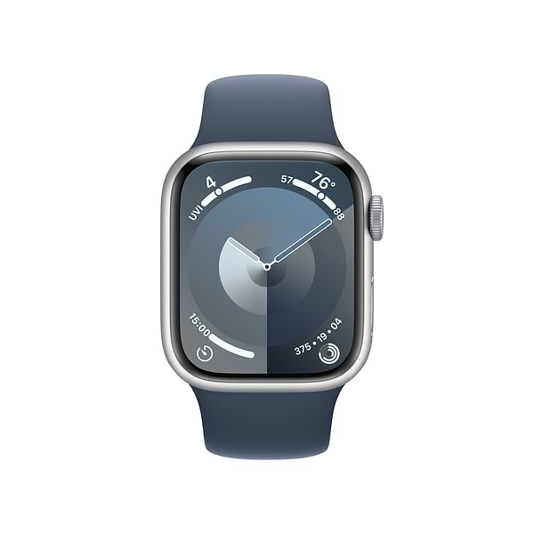 Фото - Смарт-годинник Apple Watch Series 9 GPS 41mm Silver Aluminium Case with Storm Blue Sport Band - S/M