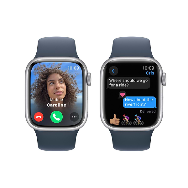Фото - Смарт-годинник Apple Watch Series 9 GPS 41mm Silver Aluminium Case with Storm Blue Sport Band - S/M