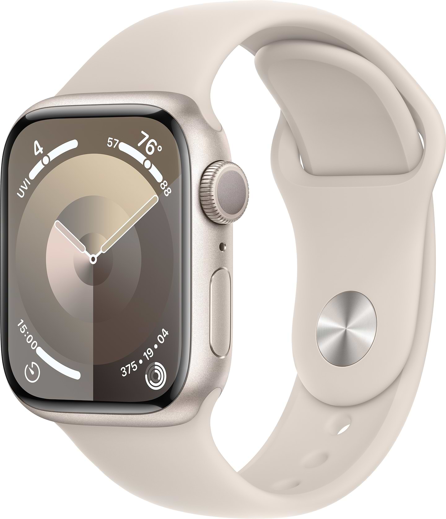 Уценка - Смарт-часы Apple Watch Series 9 GPS 41mm Starlight Aluminium Case with Starlight Sport Band - S/M