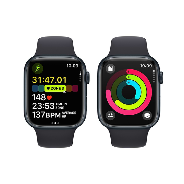 Фото - Смарт-часы Apple Watch Series 9 GPS 45mm Midnight Aluminium Case with Midnight Sport Band - M/L