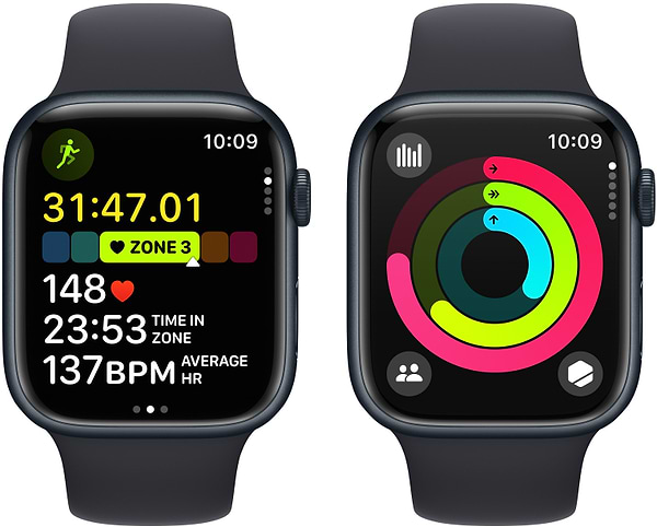 Фото - Смарт-часы Apple Watch Series 9 GPS 45mm Midnight Aluminium Case with Midnight Sport Band - S/M