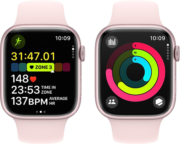 Фото - Смарт-часы Apple Watch Series 9 GPS 41mm Pink Aluminium Case with Light Pink Sport Band - S/M