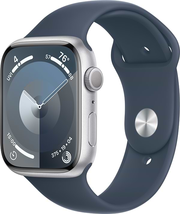Фото - Смарт-часы Apple Watch Series 9 GPS 45mm Silver Aluminium Case with Storm Blue Sport Band - М/L
