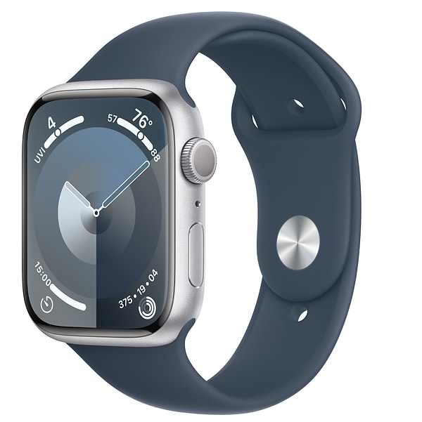 Фото - Смарт-часы Apple Watch Series 9 GPS 45mm Silver Aluminium Case with Storm Blue Sport Band - S/M