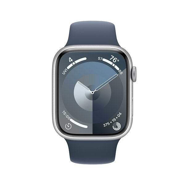 Фото - Смарт-часы Apple Watch Series 9 GPS 45mm Silver Aluminium Case with Storm Blue Sport Band - S/M