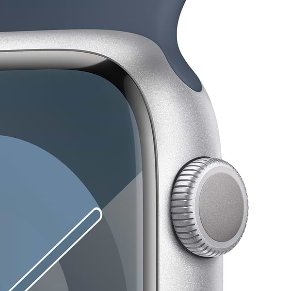 Фото - Смарт-часы Apple Watch Series 9 GPS 45mm Silver Aluminium Case with Storm Blue Sport Band - М/L