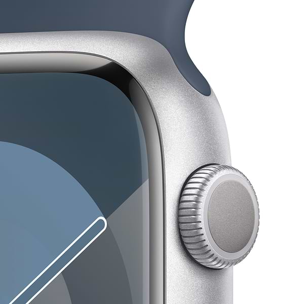 Фото - Смарт-часы Apple Watch Series 9 GPS 45mm Silver Aluminium Case with Storm Blue Sport Band - S/M