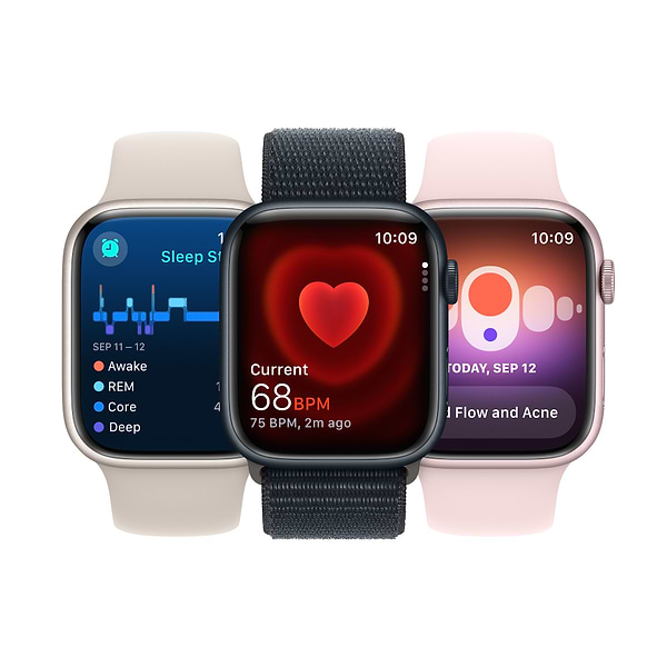 Фото - Смарт-часы Apple Watch Series 9 GPS 45mm Silver Aluminium Case with Storm Blue Sport Band - S/M