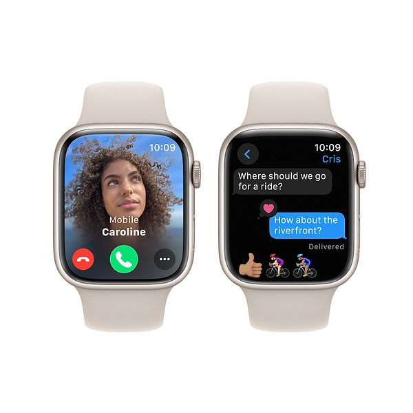 Фото - Смарт-часы Apple Watch Series 9 GPS 45mm Starlight Aluminium Case with Starlight Sport Band - S/M