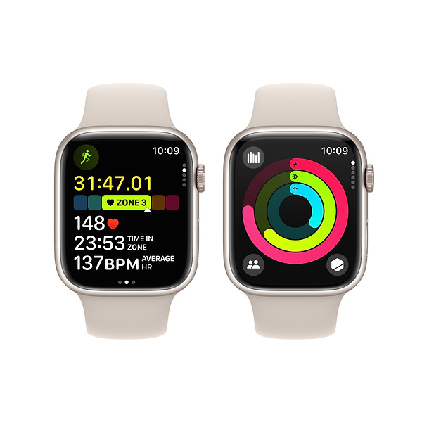 Фото - Смарт-часы Apple Watch Series 9 GPS 45mm Starlight Aluminium Case with Starlight Sport Band - S/M