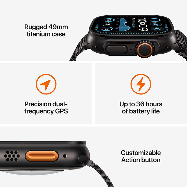 Фото - Смарт-годинник Apple Watch Ultra 2 GPS 49mm Black Titanium Case with Black Ocean Band