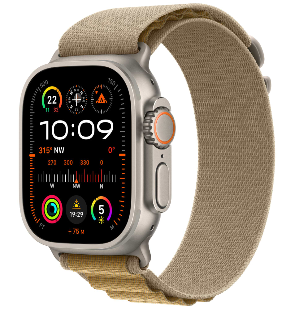 Смарт-часы Apple Watch Ultra 2 GPS 49mm Natural Titanium Case with Tan Alpine Loop - Medium - Фото 1