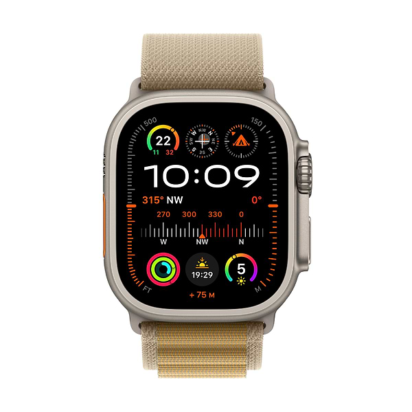 Фото - Смарт-годинник Apple Watch Ultra 2 GPS 49mm Natural Titanium Case with Tan Alpine Loop - Medium
