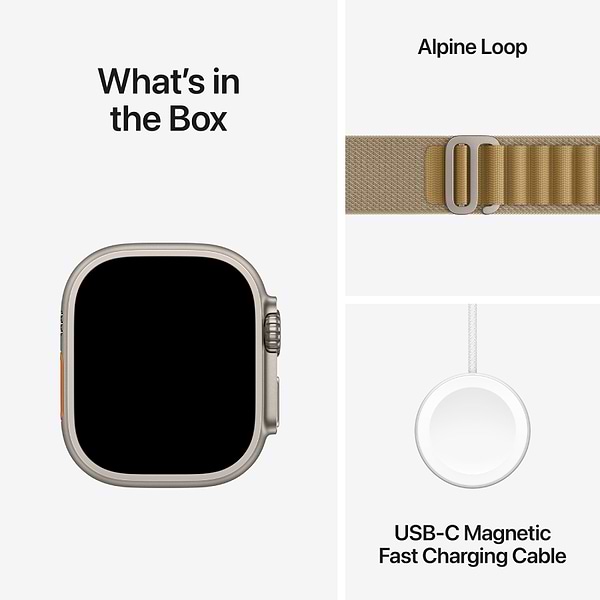 Фото - Смарт-годинник Apple Watch Ultra 2 GPS 49mm Natural Titanium Case with Tan Alpine Loop - Medium