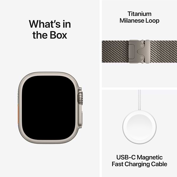 Фото - Смарт-часы Apple Watch Ultra 2 GPS 49mm Natural Titanium Case with Natural Titanium Milanese Loop - L